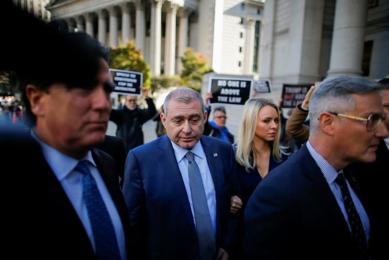 Lev Parnas arrives for his arraignment at the United States Courthouse in the Manhattan borough of New York