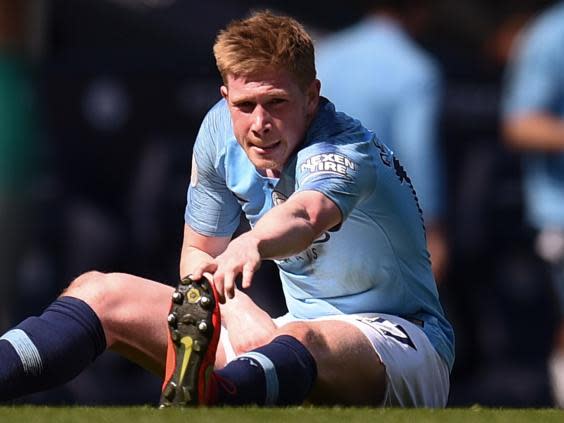 De Bruyne missed the majority of the season (Getty)