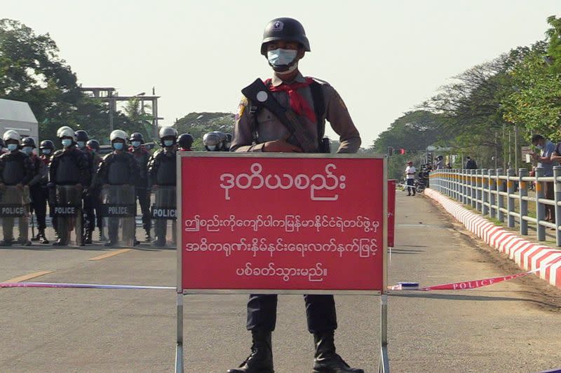 Protest against the military coup in Myanmar