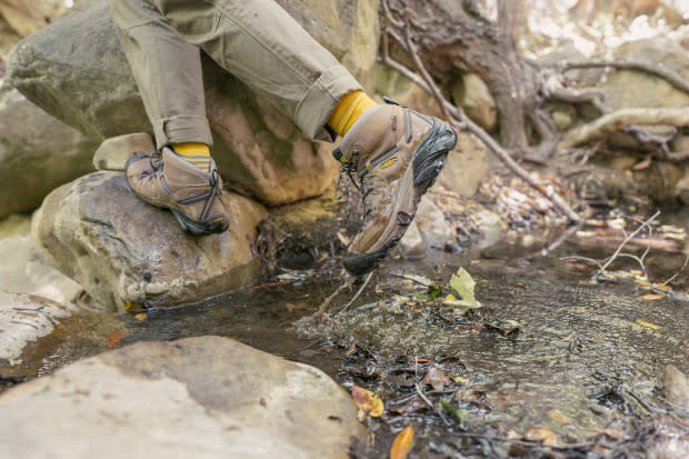 Keen's products are made without PFAS, or toxic "forever" chemicals that resist grease, oil, water and heat. In March 2021, the brand took out a full-page ad in the New York Times to invite others to join them.<p>Photo: Courtesy of KEEN</p>