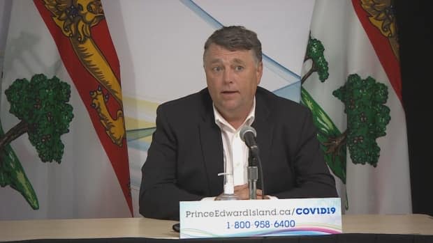 P.E.I. Premier Dennis King says he is confident the COVID-19 outbreak at West Royalty Elementary has been contained.  (Shane Hennessey/CBC - image credit)