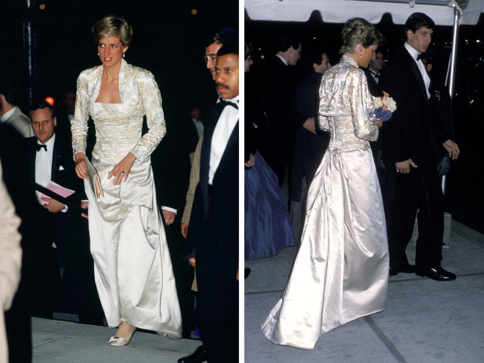 Princess Diana New York 1989 Opera dress diptych