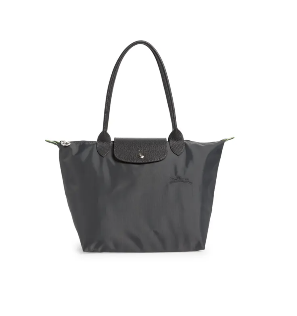 24) Le Pliage Green Recycled Canvas Small Shoulder Tote Bag