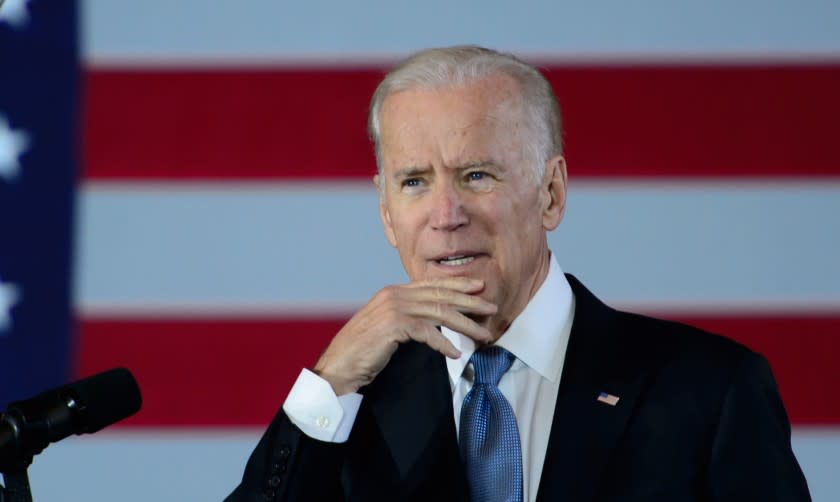 Vice President Joe Biden speaks in St. Paul, Minn., on Feb. 18.