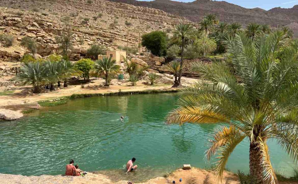 Wadi Bani Khalid 體驗東亞難以看到的沙漠綠洲。圖／凱倫　提供