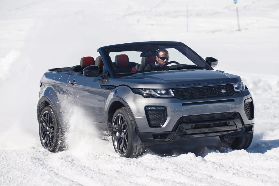 <p>When released, people questioned why anyone would want a convertible off-roader, “wouldn’t you get soaked going through a puddle?” but its shape alone, when the roof is retracted, is simply cool. Land Rover added over <strong>250kg</strong> of chassis bracing to counteract flex caused by chopping off the roof and although some people thought a convertible Evoque was odd, it was always part of the Evoque’s future from the original concept sketches. </p><p>The roof retracted in <strong>18 seconds</strong> and if buyers opted for the £270 wind deflector, wind buffeting would be reduced significantly. 0-60mph arrived in 9.7sec with a top speed of 121mph while weighing 280kg heavier than a standard Evoque.</p>