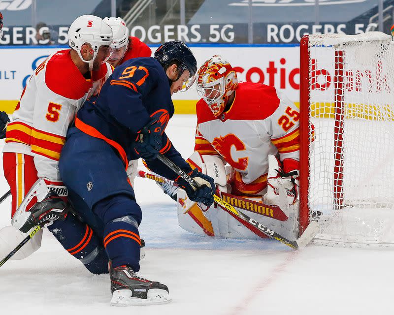 NHL: Calgary Flames at Edmonton Oilers