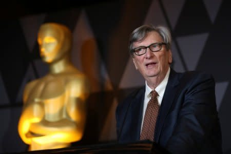 Motion Picture Academy President John Bailey speaks at the Foreign Language Film nominees cocktail reception in Beverly Hills, California, U.S., March 2, 2018. REUTERS/David McNew