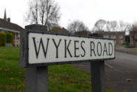 The scene at Wykes Road in Yaxley near Peterborough, where a baby boy was savaged by a dog. (Joe Giddens/ PA)