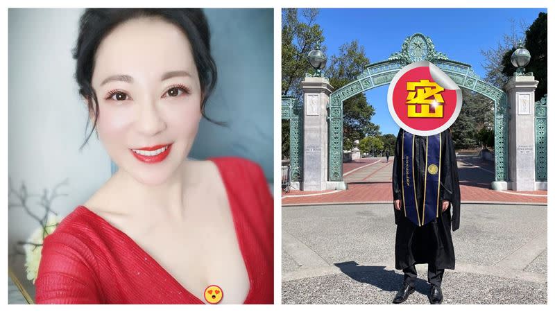 況明潔２年前送愛子出國深造，終於從美國柏克萊商學院畢業了。（圖／翻攝自況明潔臉書）