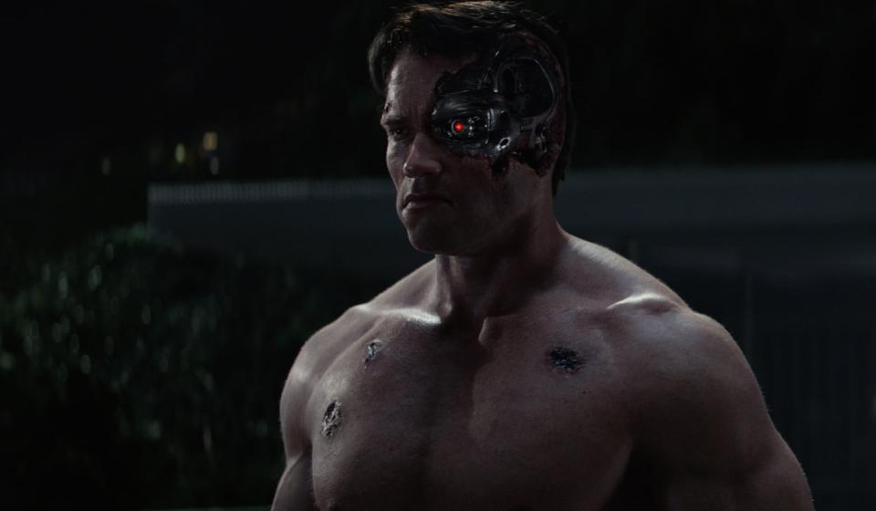 A digitally de-aged Arnold Schwarzenegger in 2015's 'Terminator: Genisys' (credit: Paramount)