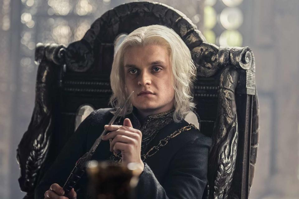 <p>Ollie Upton/HBO</p> Tom Glynn-Carney as King Aegon II in 