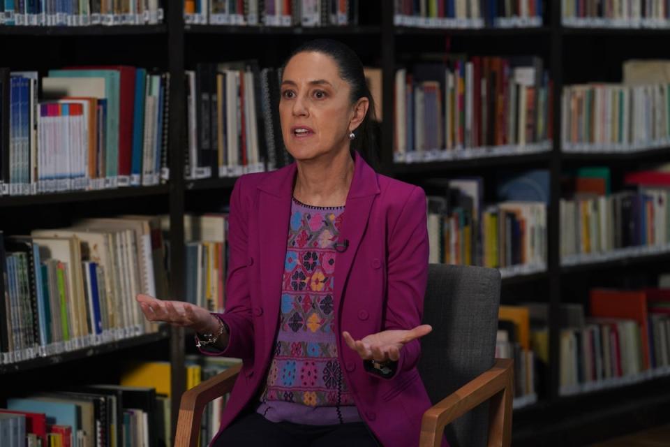 Mexico City Mayor Claudia Sheinbaum speaks during an interview last month (Copyright 2023 The Associated Press. All rights reserved)