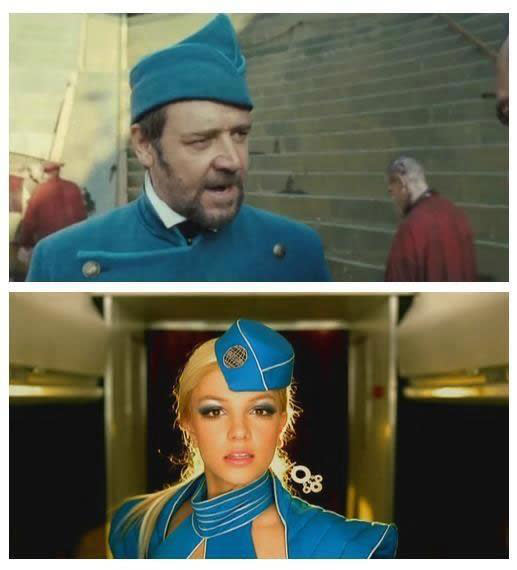 Did Russell Crowe nick Britney Spears' 'Toxic' outfit?