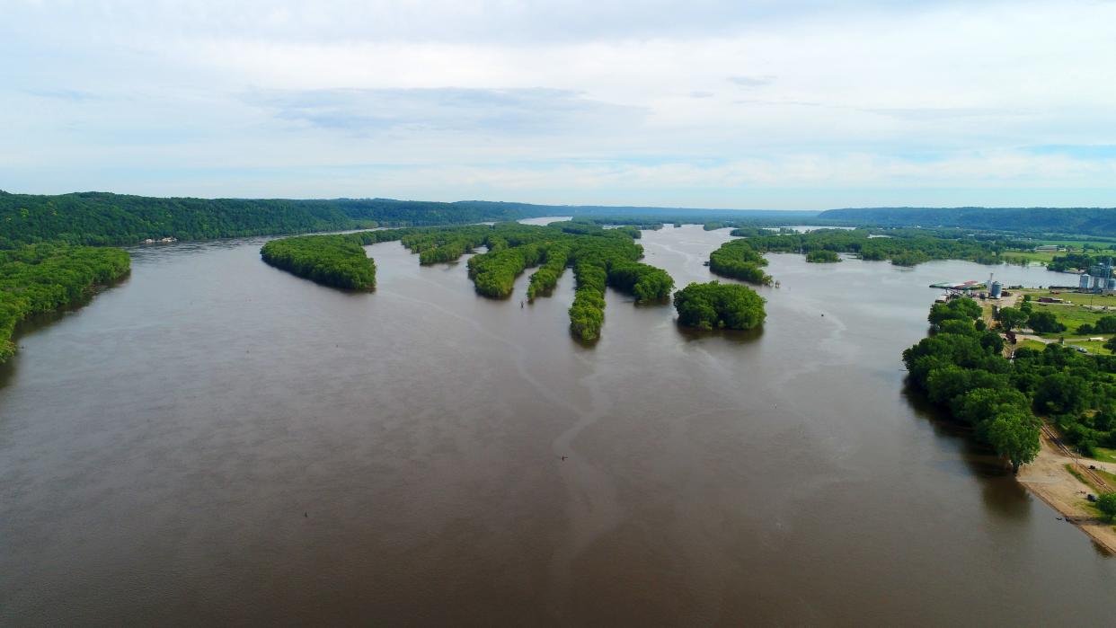 The Mississippi River from St. Feriole Island Park in Prairie du Chien.