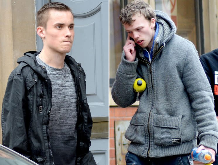 Tyron Cotterill, 19, left, has admitted motoring offences related to the spree. Lewis Watts, 21, right, has admitted six counts of criminal damage (SWNS)