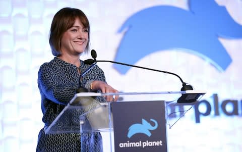 Susanna Dinnage stands behind a lectern - Credit: Getty Images