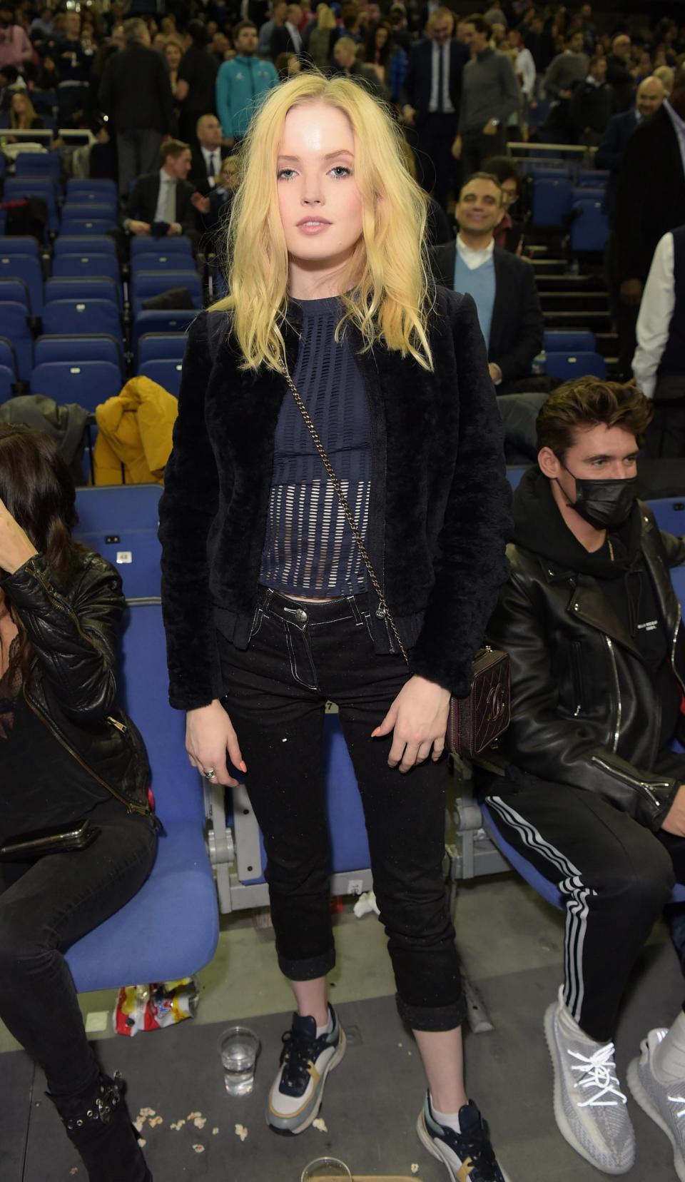 Night out: Ellie Bamber at the NBA game in London (Dave Benett/Getty Images for NBA)