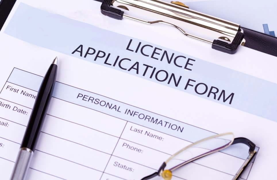 License application form