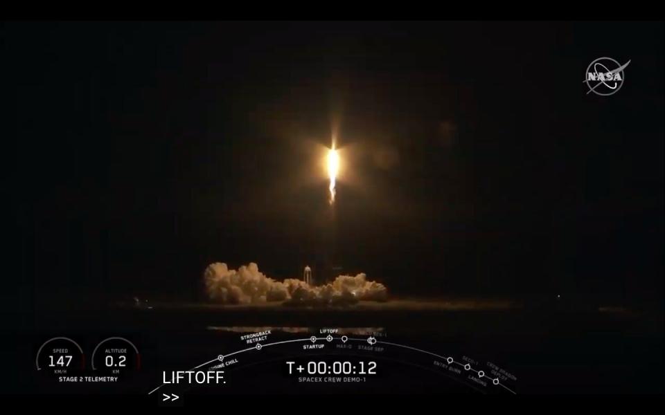 Spacex crew dragon launch