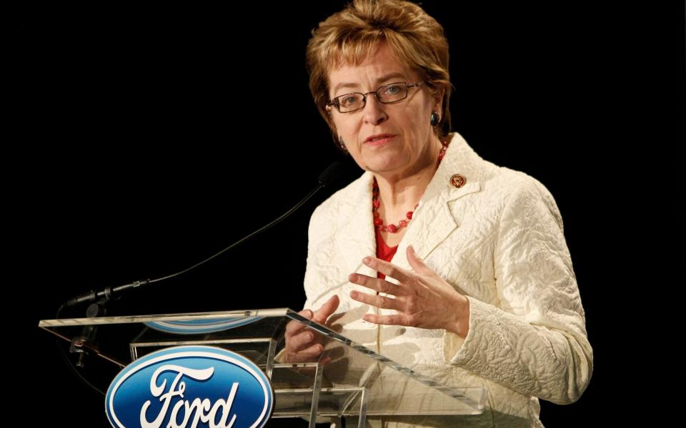 Representative Marcy Kaptur, a Democrat from Ohio, speaks during an event at the Ford Motor Co. Cleveland Engine Plant - Bloomberg