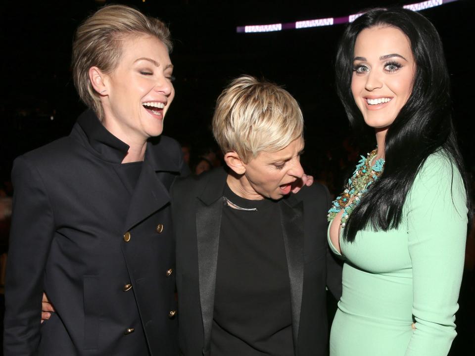 Ellen Degeneres Katy Perry boobs 