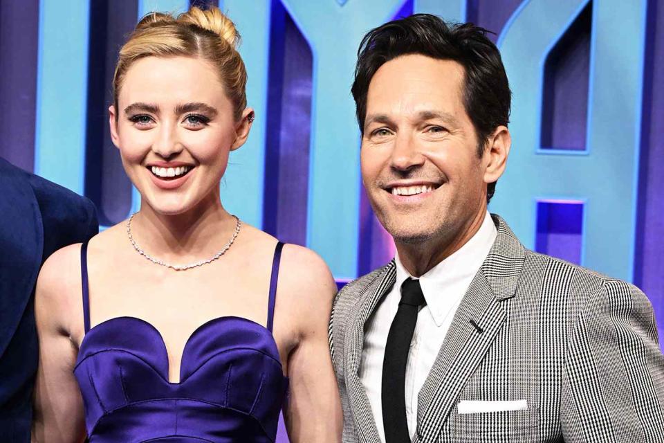 <p>Jeff Spicer/Getty</p> Kathryn Newton and Paul Rudd in 2023