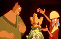 <a href="http://movies.yahoo.com/movie/1802443561/info" data-ylk="slk:THE EMPEROR'S NEW GROOVE;elm:context_link;itc:0;sec:content-canvas" class="link ">THE EMPEROR'S NEW GROOVE</a> (2000) - This film was completely gutted an overhauled halfway through its production after it initially tested extremely poorly with audiences. Its original title was "Kingdom of the Sun."