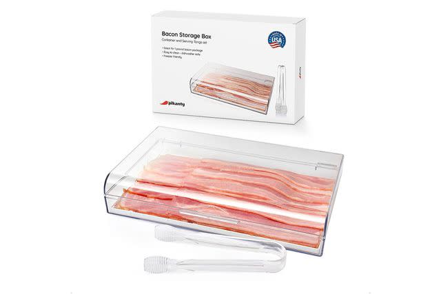 Big Clear!]Airtight Saver Food Storage Containers Bacon Keeper for  Refrigerator BPA-FREE Plastic Bacon Container for Fridge Perfect for Bacon  Lunch Meat and Cheese Storage 