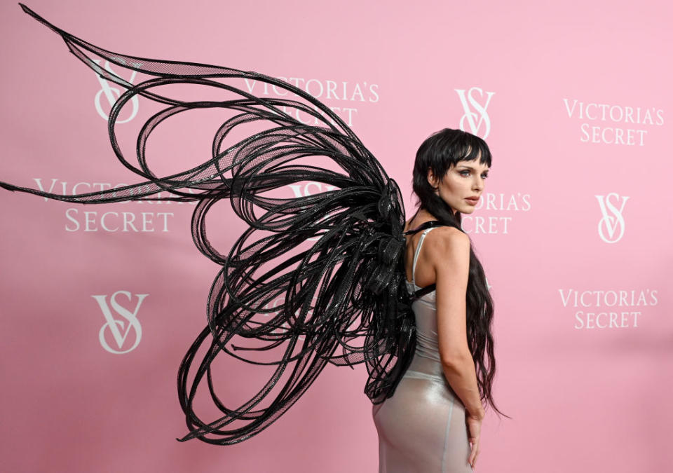 Julia Fox at a 2023 event celebrating "The Victoria's Secret World Tour," Victoria's Secret Fashion Show