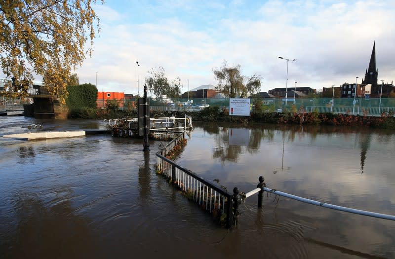 General view shows the Rotherham locks, in Rotherham