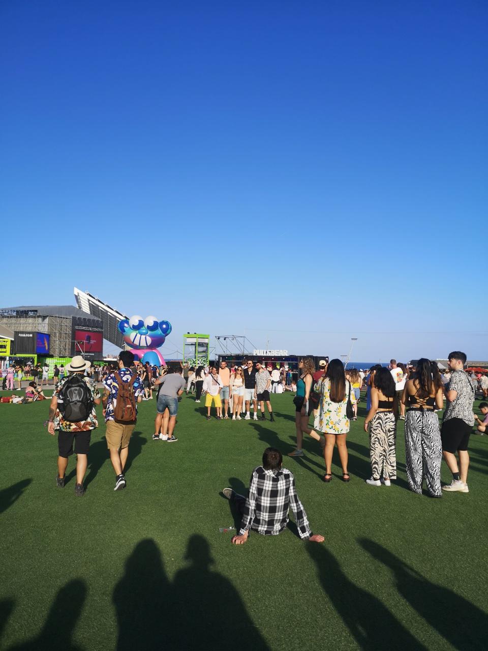 The adjoining part of the festival space where people can reach any stage.