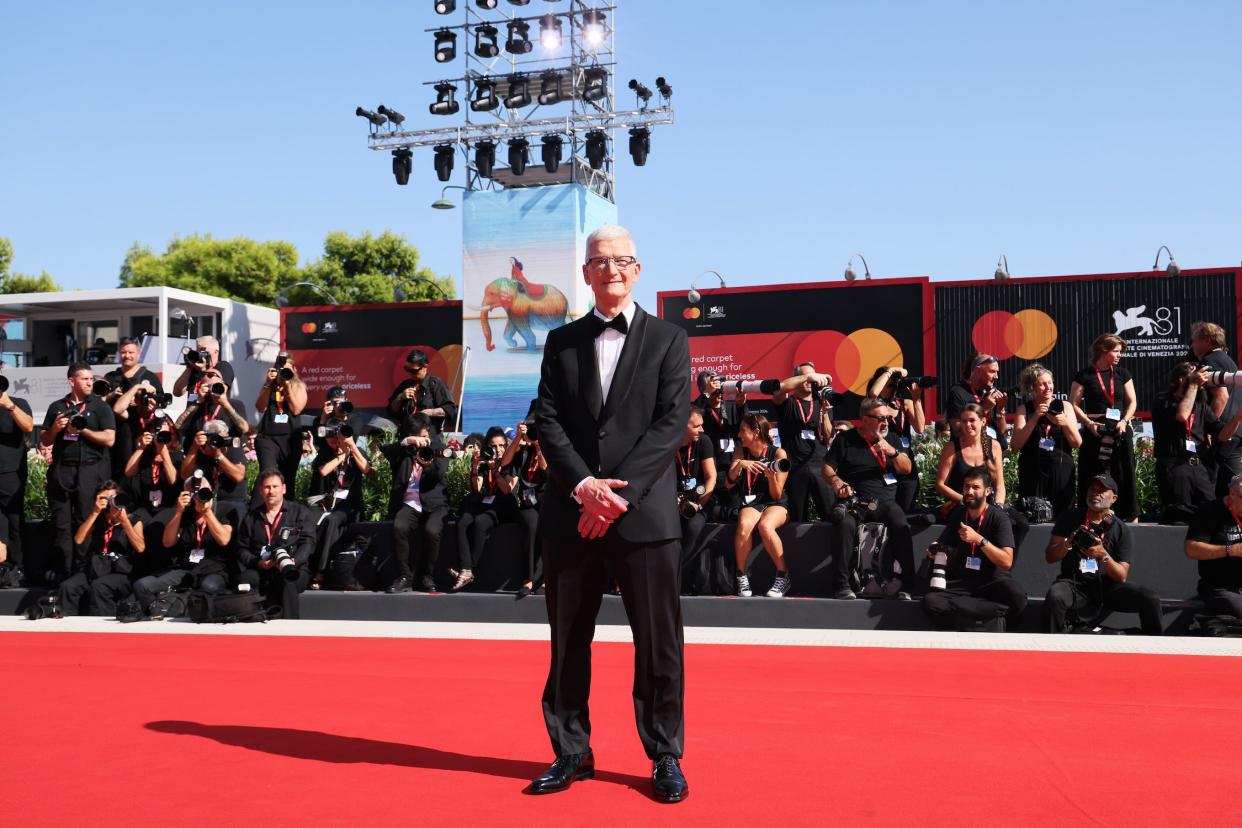 Tim Cook on the red carpet at the Venice Film Festival.