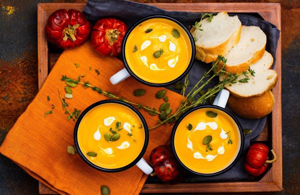 <p>Thick soups like clam chowder and cream of mushroom are great <a href="https://www.thedailymeal.com/cook/recipes-finish-gallon-milk-0?referrer=yahoo&category=beauty_food&include_utm=1&utm_medium=referral&utm_source=yahoo&utm_campaign=feed" rel="nofollow noopener" target="_blank" data-ylk="slk:ways to finish off a gallon of milk;elm:context_link;itc:0;sec:content-canvas" class="link ">ways to finish off a gallon of milk</a>. But did you know that you can freeze soup and save it for up to two months?</p>