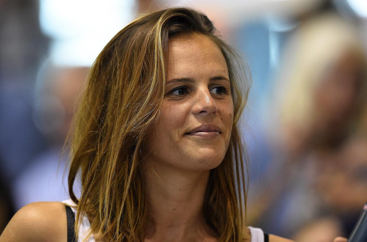 JO de Paris 2024 : Laure Manaudou sera la première relayeuse française de la flamme olympique (Photo de Laure Manaudou en avril 2016) 