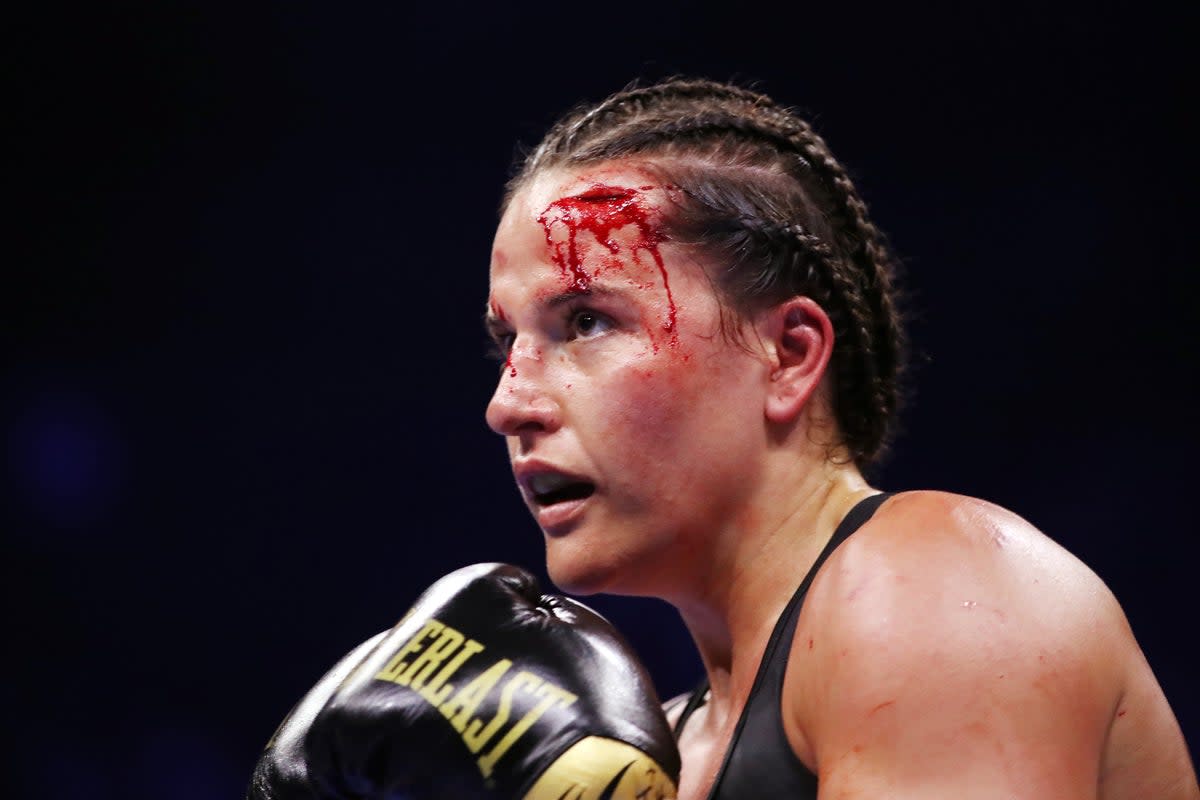 Chantelle Cameron during her second of two fights with Katie Taylor in 2023 (Getty Images)