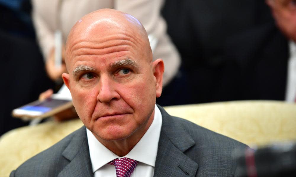 HR McMaster at the White House earlier this week.