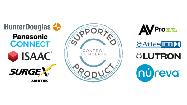  The Control Concepts Supported Product program logo and new partners. 