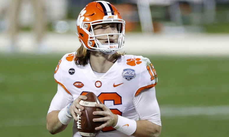 Clemson Tigers quarterback Trevor Lawrence on Saturday night.