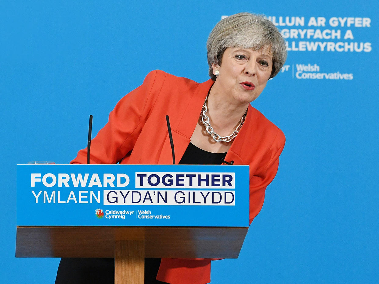 Theresa May has done electoral damage to her own campaign with a stuttering U-turn on her proposals for social care: Stefan Rousseau/PA Wire