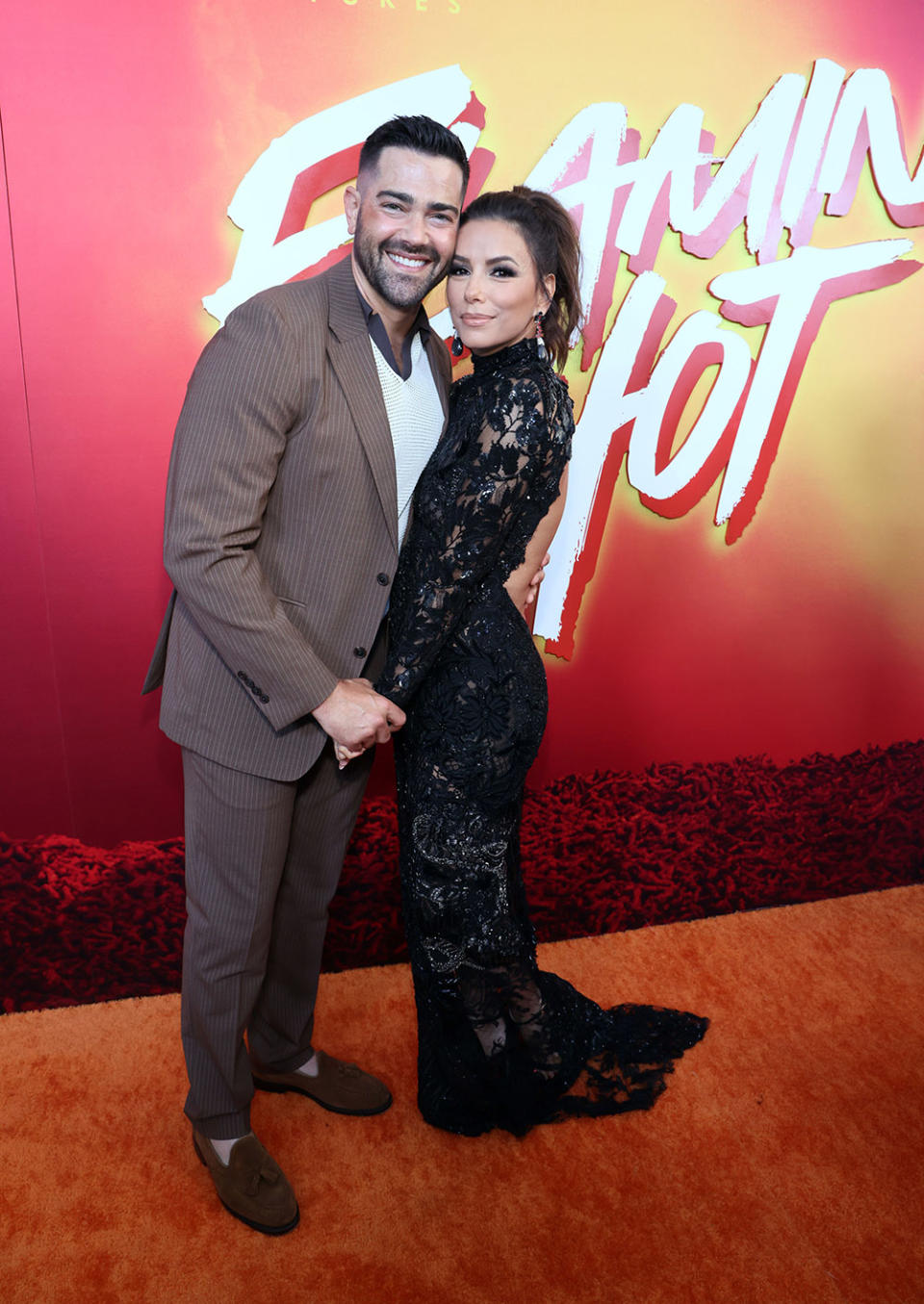 Jesse Metcalfe and Eva Longoria attend the special screening of Searchlight Pictures' "Flamin' Hot" at Hollywood Post 43 - American Legion on June 09, 2023 in Hollywood, California.