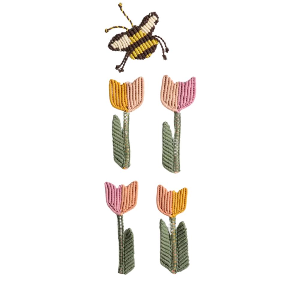 Macrame Tulip Wall Hanging Set