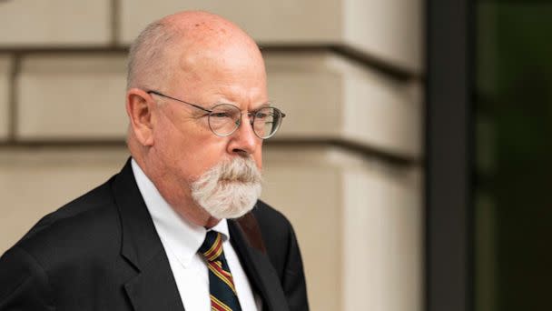 PHOTO: Special counsel John Durham, the prosecutor appointed to investigate potential government wrongdoing in the early days of the Trump-Russia probe, leaves federal court in Washington, May 16, 2022. (Manuel Balce Ceneta/AP, FILE)