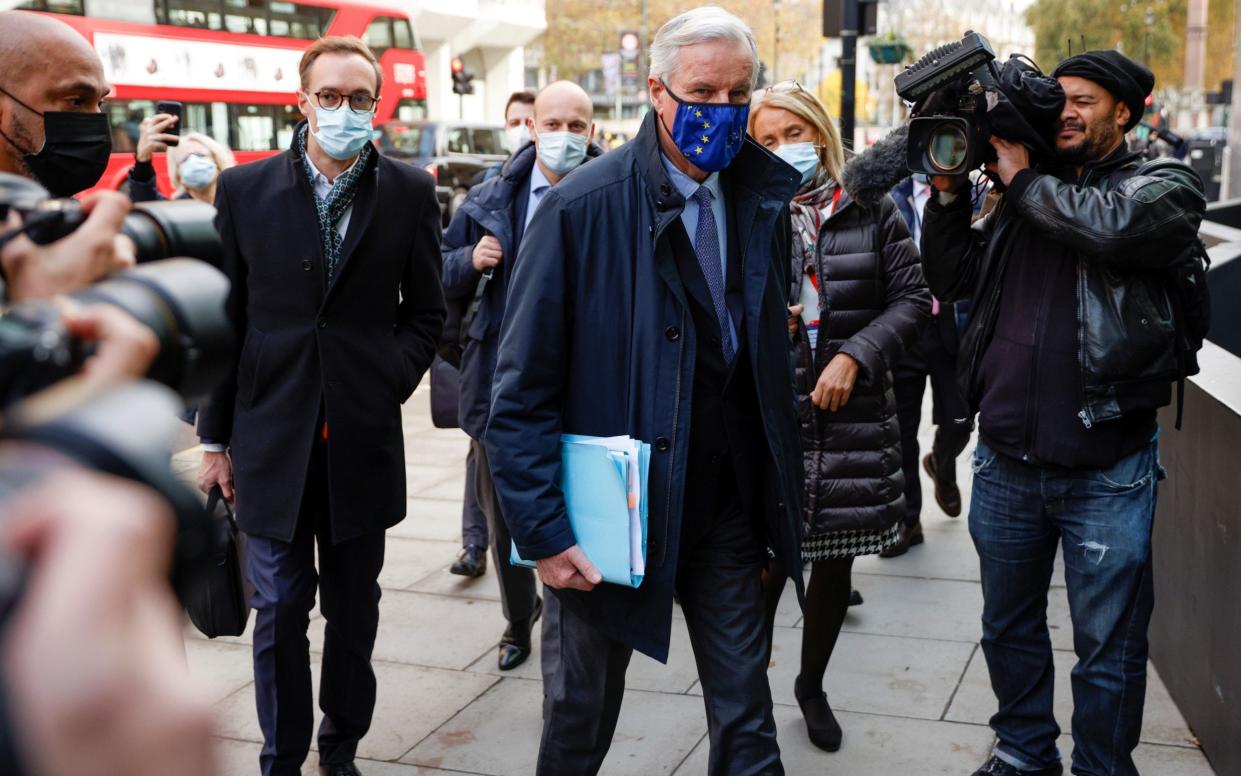 The EU's chief negotiator, Michel Barnier, is expected in London to resume face-to-face talks at the end of the week if he tests negative for coronavirus  - John Sibley/Reuters