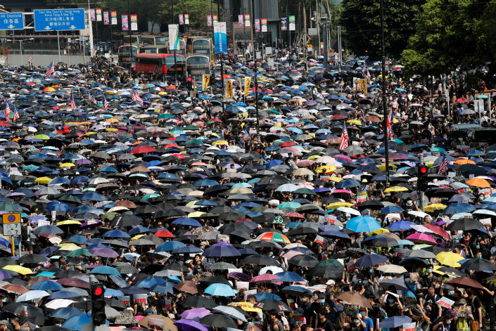 Antigovernment protesters in Hong Kong