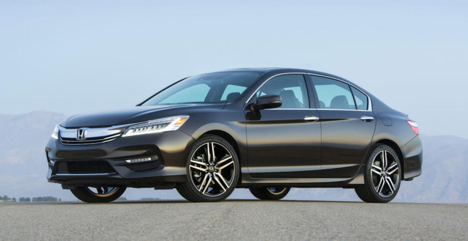 <p>The <a href="https://www.yahoo.com/autos/research/honda/accord/2015" data-ylk="slk:Honda Accord;elm:context_link;itc:0;sec:content-canvas" class="link ">Honda Accord </a>barely beat the Civic in November, selling 25,566 cars in the month. Less than 500 vehicles separated the two. Accord sales are up 9.9 percent compared the same month last year. For the year, Accord sales are down 10.2 percent. However, Honda has already sold 320,501 Accords this year, and it will retain its crown as the No. 1 selling Honda in America for 2015.</p><p>This is a big sedan with a great second row and stylish interior. Furthermore, Honda has a well-earned reputation for reliable cars and that reputation was built on the Accord. Other mid-size sedans may have more exciting exteriors or more sporty handling, but only one beats on the U.S. sales charts.</p>