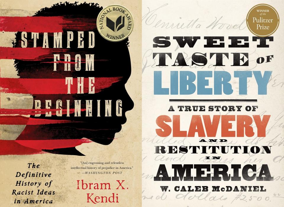 Looking to brush up on history this Juneteenth? Experts recommend reading books like "Stamped from the Beginning" by Ibram X. Kendi and "Sweet Taste of Liberty: A True Story of Slavery and Restitution in America" by W. Caleb McDaniel.