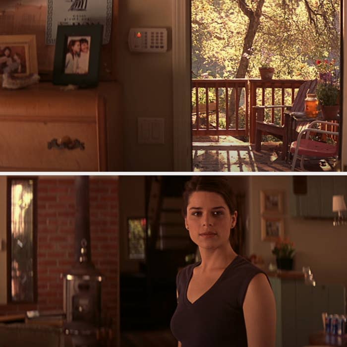 sidney prescott leaving door open and smiling in scream 3