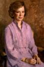 <p>In 1984, Rosalynn published her autobiography, <em>First Lady from Plains. </em></p> <p>The same year, the <a href="https://www.whitehousehistory.org/photos/fotoware?id=5E18E0F1209D4CC5%25208241649D001FBF3B" rel="nofollow noopener" target="_blank" data-ylk="slk:White House;elm:context_link;itc:0;sec:content-canvas" class="link ">White House</a> unveiled her official portrait, honoring her service as first lady from 1977 to 1981.</p>