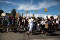 Protesters rally in Detroit against the death of George Floyd